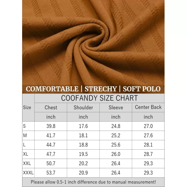 COOFANDY Men's Knit Polo Shirt Casual Long Sleeve Polo Sweater Dress Collar Polo Classic Golf Shirts