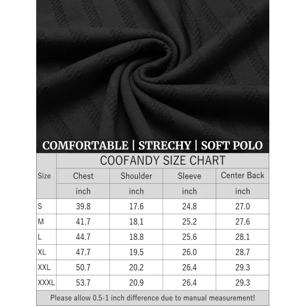 COOFANDY Men's Knit Polo Shirt Casual Long Sleeve Polo Sweater Dress Collar Polo Classic Golf Shirts