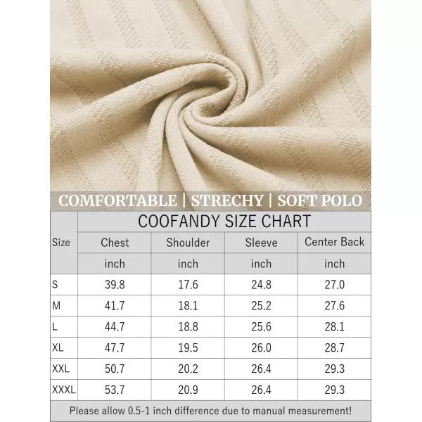 COOFANDY Men's Knit Polo Shirt Casual Long Sleeve Polo Sweater Dress Collar Polo Classic Golf Shirts