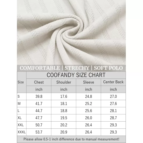 COOFANDY Men's Knit Polo Shirt Casual Long Sleeve Polo Sweater Dress Collar Polo Classic Golf Shirts