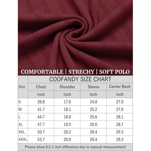 COOFANDY Men's Knit Polo Shirt Casual Long Sleeve Polo Sweater Dress Collar Polo Classic Golf Shirts