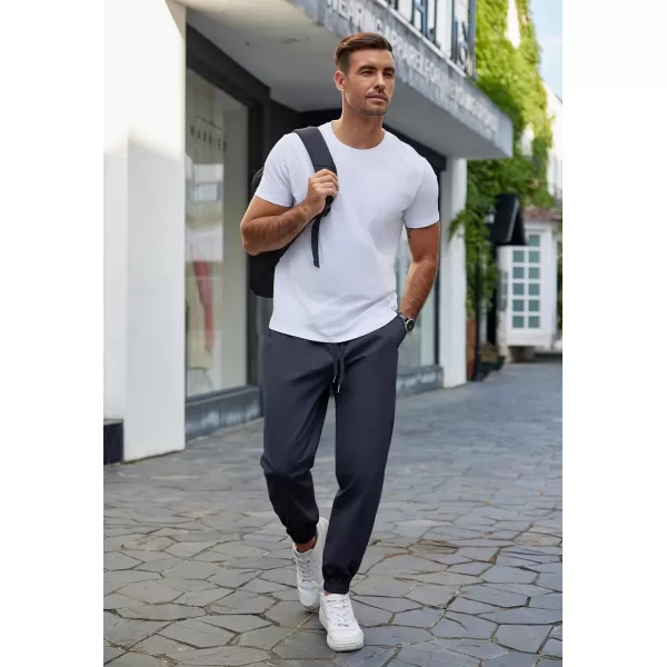 COOFANDY Men's Casual Jogger Pants Cotton Lightweight Elastic Waist Drawstring Chinos Hiking Travel Pants