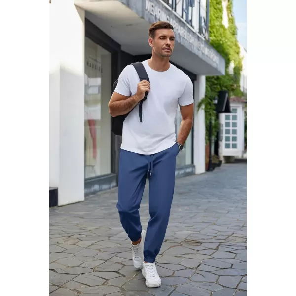 COOFANDY Men's Casual Jogger Pants Cotton Lightweight Elastic Waist Drawstring Chinos Hiking Travel Pants
