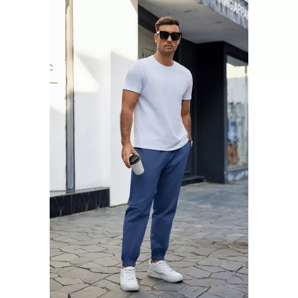 COOFANDY Men's Casual Jogger Pants Cotton Lightweight Elastic Waist Drawstring Chinos Hiking Travel Pants