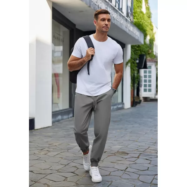 COOFANDY Men's Casual Jogger Pants Cotton Lightweight Elastic Waist Drawstring Chinos Hiking Travel Pants