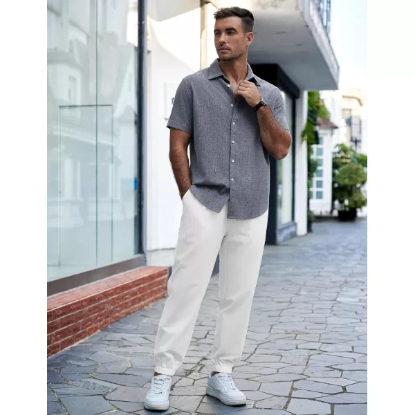 COOFANDY Men's Casual Jogger Pants Cotton Lightweight Elastic Waist Drawstring Chinos Hiking Travel Pants
