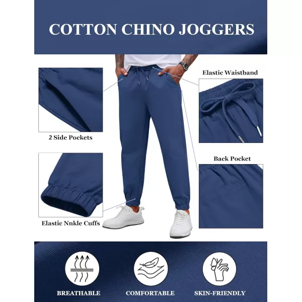 COOFANDY Men's Casual Jogger Pants Cotton Lightweight Elastic Waist Drawstring Chinos Hiking Travel Pants