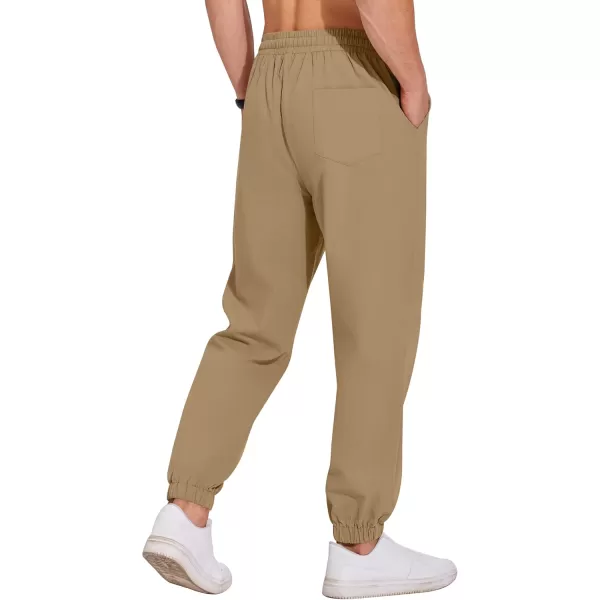 COOFANDY Men's Casual Jogger Pants Cotton Lightweight Elastic Waist Drawstring Chinos Hiking Travel Pants