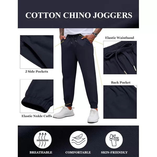 COOFANDY Men's Casual Jogger Pants Cotton Lightweight Elastic Waist Drawstring Chinos Hiking Travel Pants
