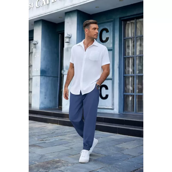 COOFANDY Men's Casual Jogger Pants Cotton Lightweight Elastic Waist Drawstring Chinos Hiking Travel Pants