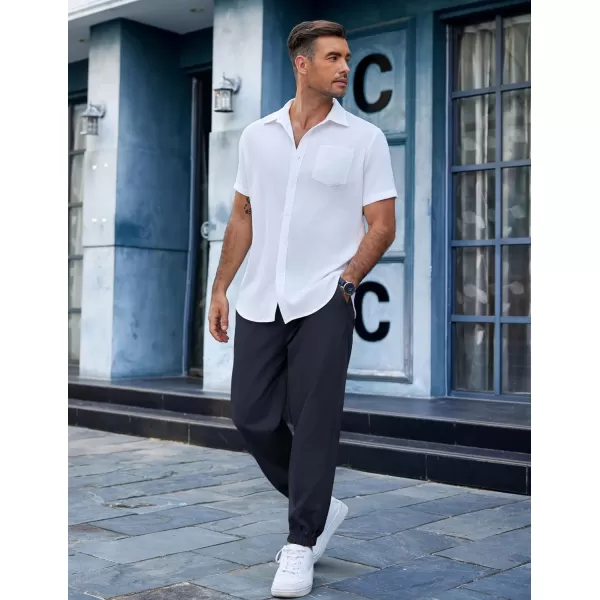 COOFANDY Men's Casual Jogger Pants Cotton Lightweight Elastic Waist Drawstring Chinos Hiking Travel Pants