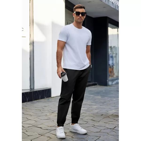 COOFANDY Men's Casual Jogger Pants Cotton Lightweight Elastic Waist Drawstring Chinos Hiking Travel Pants