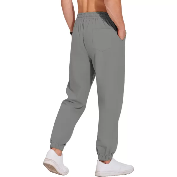 COOFANDY Men's Casual Jogger Pants Cotton Lightweight Elastic Waist Drawstring Chinos Hiking Travel Pants
