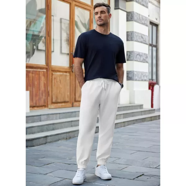 COOFANDY Men's Casual Jogger Pants Cotton Lightweight Elastic Waist Drawstring Chinos Hiking Travel Pants