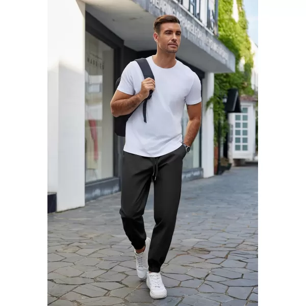 COOFANDY Men's Casual Jogger Pants Cotton Lightweight Elastic Waist Drawstring Chinos Hiking Travel Pants
