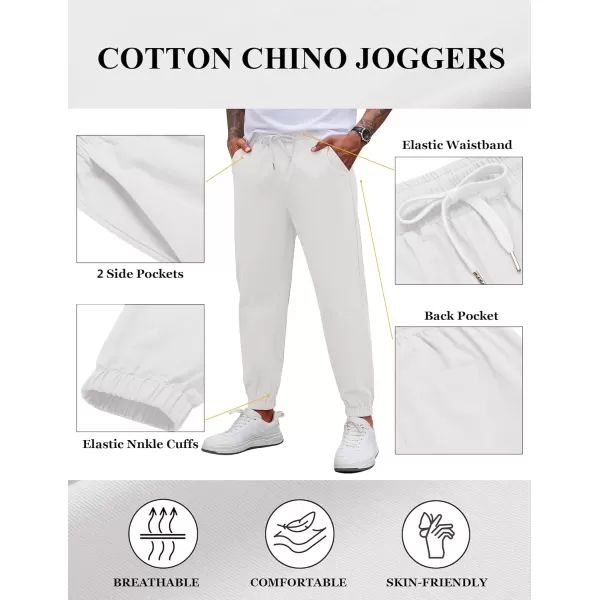 COOFANDY Men's Casual Jogger Pants Cotton Lightweight Elastic Waist Drawstring Chinos Hiking Travel Pants
