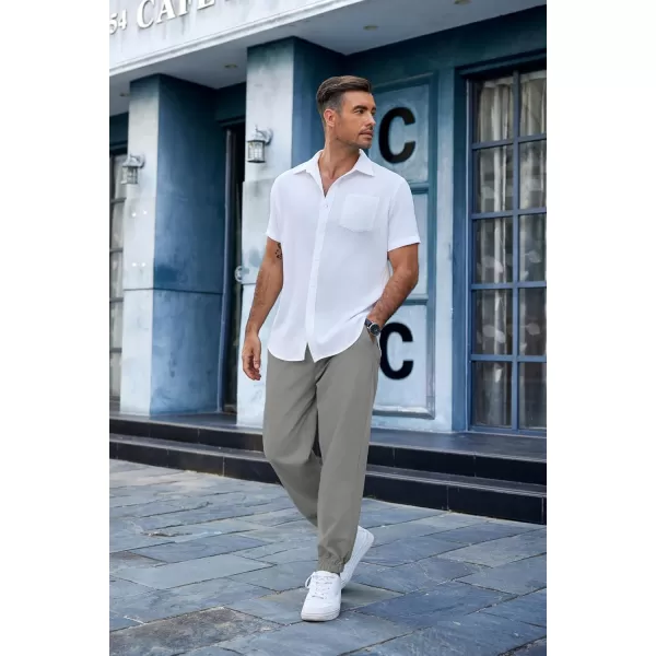 COOFANDY Men's Casual Jogger Pants Cotton Lightweight Elastic Waist Drawstring Chinos Hiking Travel Pants