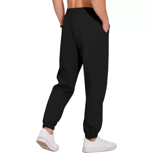 COOFANDY Men's Casual Jogger Pants Cotton Lightweight Elastic Waist Drawstring Chinos Hiking Travel Pants