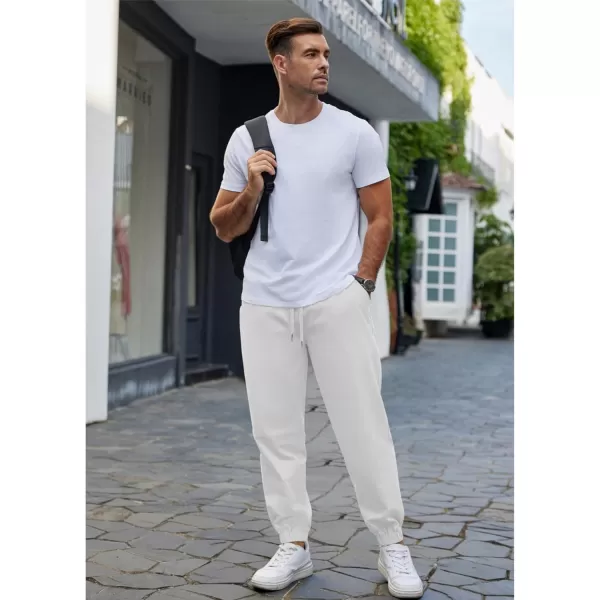 COOFANDY Men's Casual Jogger Pants Cotton Lightweight Elastic Waist Drawstring Chinos Hiking Travel Pants