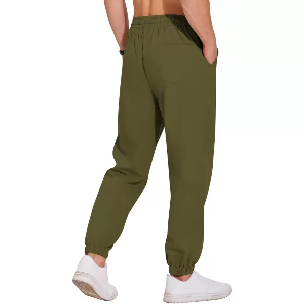 COOFANDY Men's Casual Jogger Pants Cotton Lightweight Elastic Waist Drawstring Chinos Hiking Travel Pants