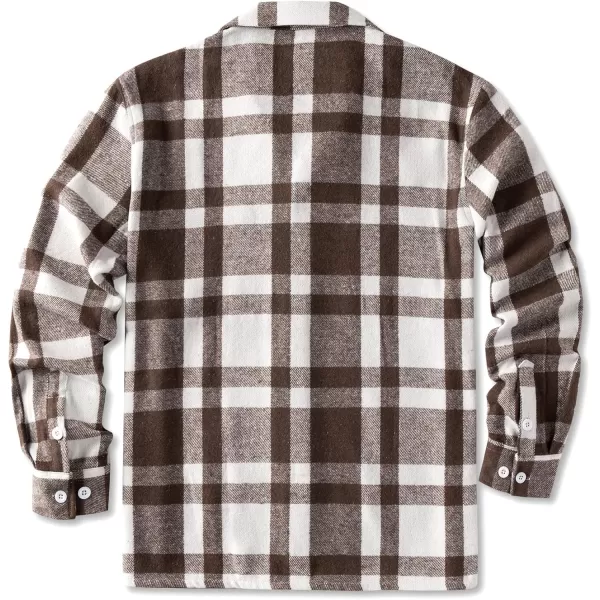 COOFANDY Men's Flannel Shirts Casual Button Down Plaid Shirt Jacket Long Sleeve Fleece Shacket with Pockets