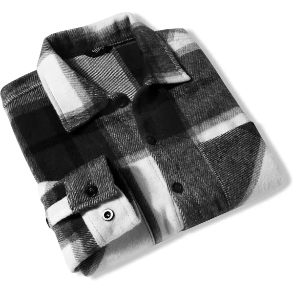 COOFANDY Men's Flannel Shirts Casual Button Down Plaid Shirt Jacket Long Sleeve Fleece Shacket with Pockets