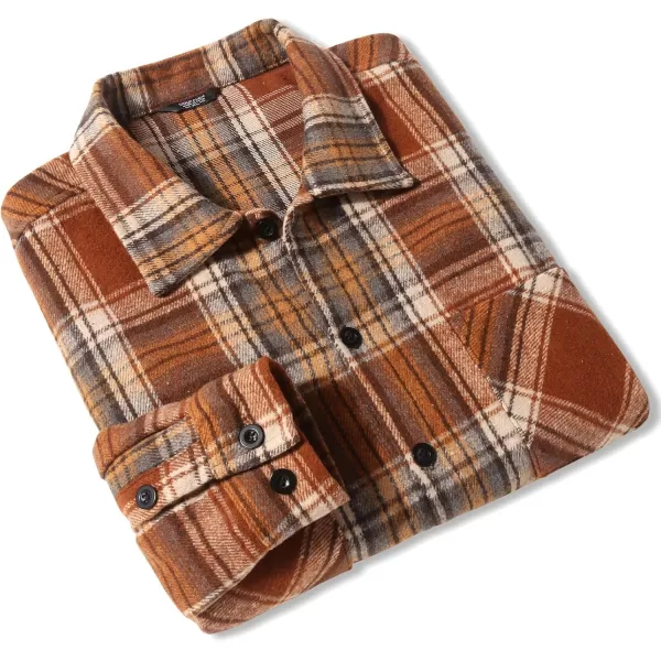 COOFANDY Men's Flannel Shirts Casual Button Down Plaid Shirt Jacket Long Sleeve Fleece Shacket with Pockets