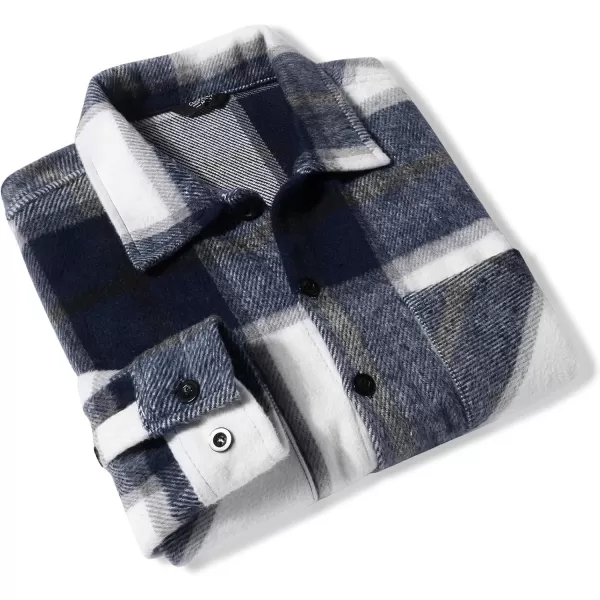 COOFANDY Men's Flannel Shirts Casual Button Down Plaid Shirt Jacket Long Sleeve Fleece Shacket with Pockets