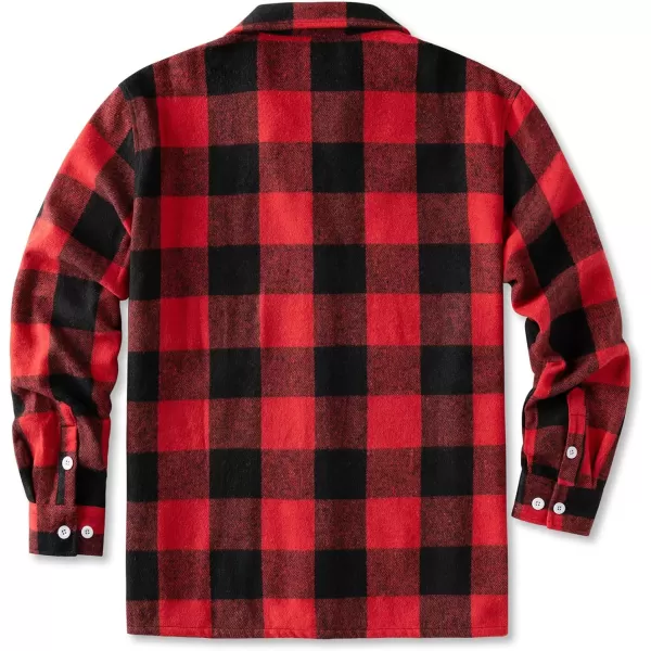 COOFANDY Men's Flannel Shirts Casual Button Down Plaid Shirt Jacket Long Sleeve Fleece Shacket with Pockets