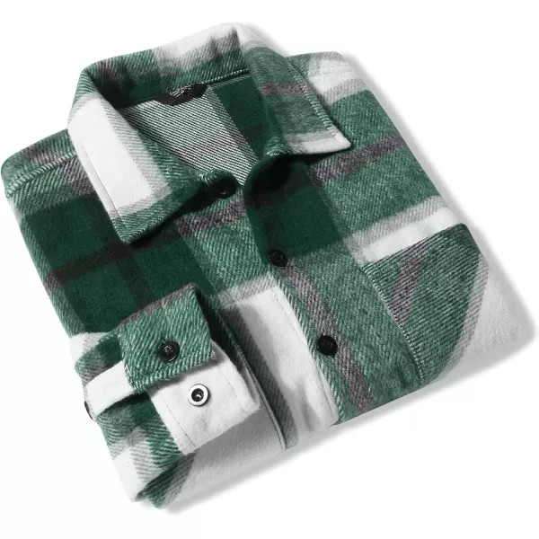 COOFANDY Men's Flannel Shirts Casual Button Down Plaid Shirt Jacket Long Sleeve Fleece Shacket with Pockets