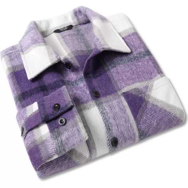 COOFANDY Men's Flannel Shirts Casual Button Down Plaid Shirt Jacket Long Sleeve Fleece Shacket with Pockets