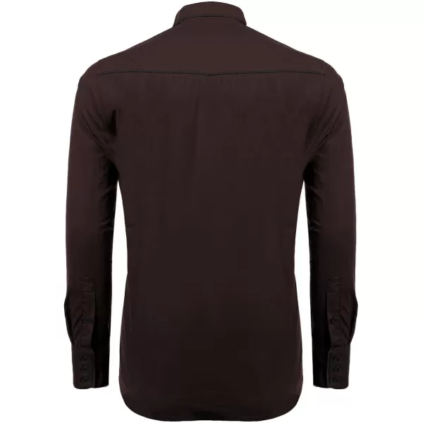 COOFANDY Men's Western Cowboy Shirts Long Sleeve Embroidered Shirt Slim Fit Casual Button Down Shirts