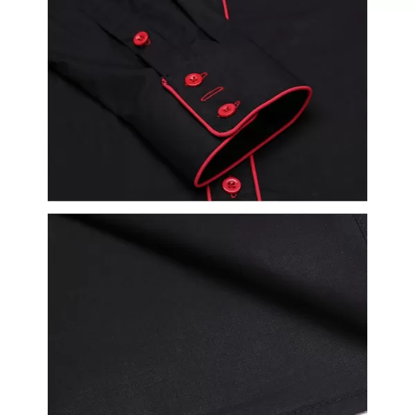 COOFANDY Men's Western Cowboy Shirts Long Sleeve Embroidered Shirt Slim Fit Casual Button Down Shirts