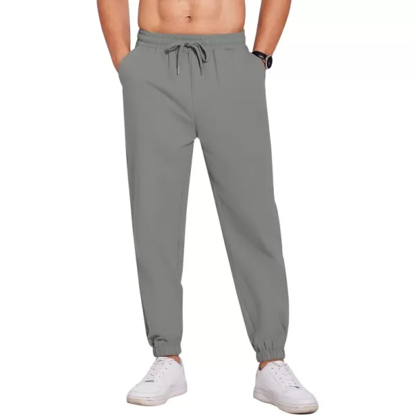 COOFANDY Men's Casual Jogger Pants Cotton Lightweight Elastic Waist Drawstring Chinos Hiking Travel Pants