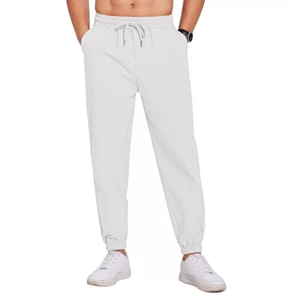 COOFANDY Men's Casual Jogger Pants Cotton Lightweight Elastic Waist Drawstring Chinos Hiking Travel Pants