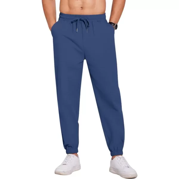 COOFANDY Men's Casual Jogger Pants Cotton Lightweight Elastic Waist Drawstring Chinos Hiking Travel Pants