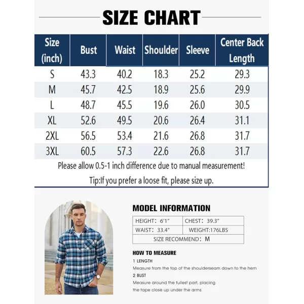 COOFANDY Men's Flannel Shirts Long Sleeve Button Down Plaid Shirt Lightweight Shirt Jacket