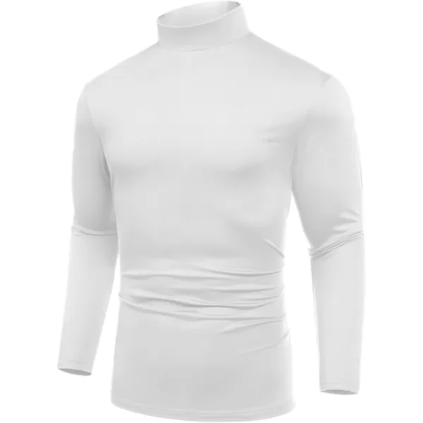 COOFANDY Mens Mock Turtleneck T-Shirts Long Sleeve Solid Color Tees Shirts Basic Casual Slim Fit Pullover T Shirts