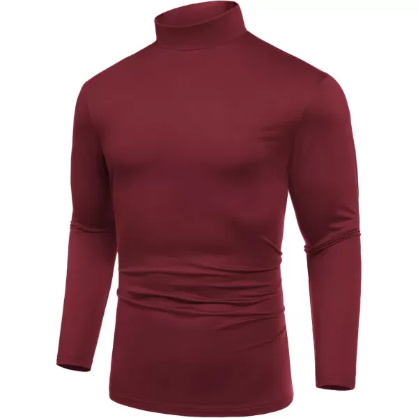 COOFANDY Mens Mock Turtleneck T-Shirts Long Sleeve Solid Color Tees Shirts Basic Casual Slim Fit Pullover T Shirts