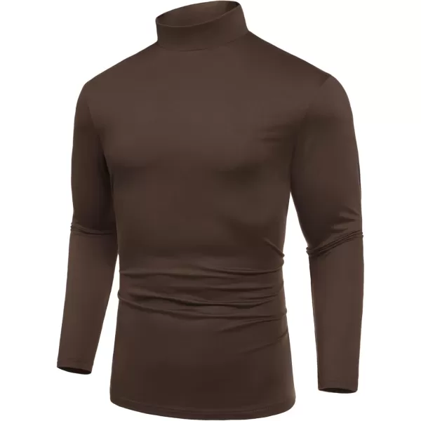 COOFANDY Mens Mock Turtleneck T-Shirts Long Sleeve Solid Color Tees Shirts Basic Casual Slim Fit Pullover T Shirts