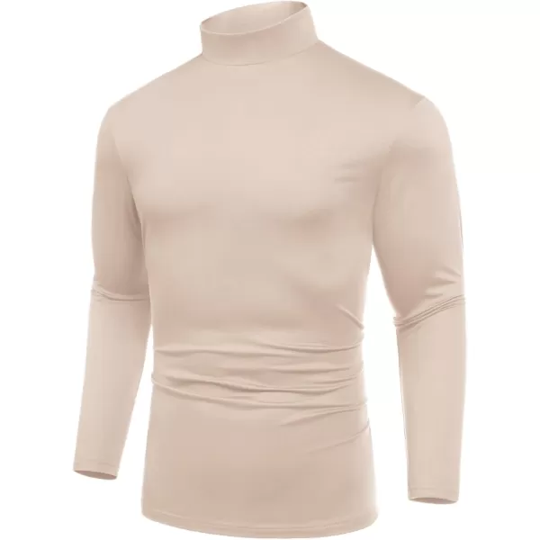 COOFANDY Mens Mock Turtleneck T-Shirts Long Sleeve Solid Color Tees Shirts Basic Casual Slim Fit Pullover T Shirts
