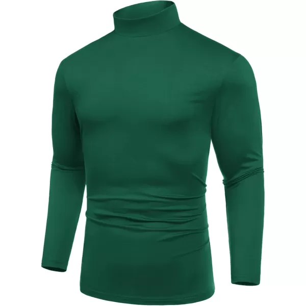 COOFANDY Mens Mock Turtleneck T-Shirts Long Sleeve Solid Color Tees Shirts Basic Casual Slim Fit Pullover T Shirts