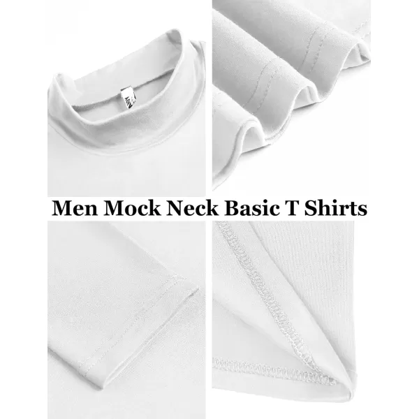 COOFANDY Mens Mock Turtleneck T-Shirts Long Sleeve Solid Color Tees Shirts Basic Casual Slim Fit Pullover T Shirts