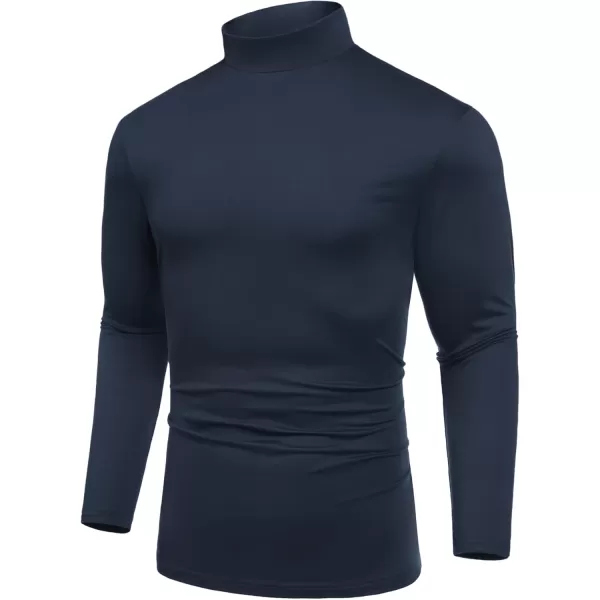 COOFANDY Mens Mock Turtleneck T-Shirts Long Sleeve Solid Color Tees Shirts Basic Casual Slim Fit Pullover T Shirts