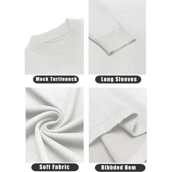 COOFANDY Men's Mock Turtleneck Long Sleeve T Shirts Basic Casual Knitted Half Neck Thermal Lightweight Pullover Sweater
