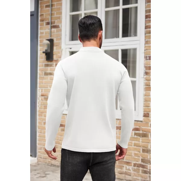 COOFANDY Men's Mock Turtleneck Long Sleeve T Shirts Basic Casual Knitted Half Neck Thermal Lightweight Pullover Sweater