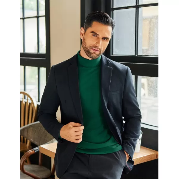 COOFANDY Mens Mock Neck Shirts Fleece Long Sleeve Tops Basic Pullover T-Shirts