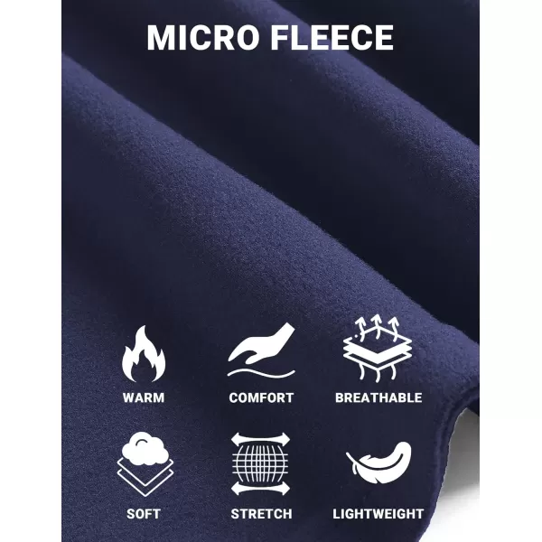 COOFANDY Mens Mock Neck Shirts Fleece Long Sleeve Tops Basic Pullover T-Shirts