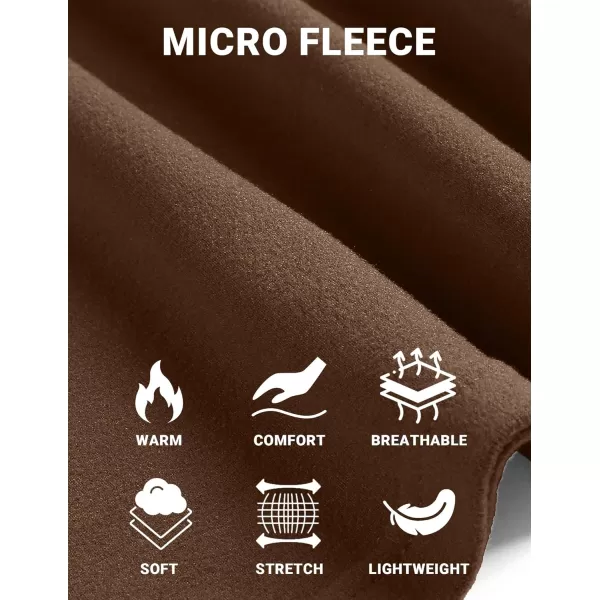 COOFANDY Mens Mock Neck Shirts Fleece Long Sleeve Tops Basic Pullover T-Shirts