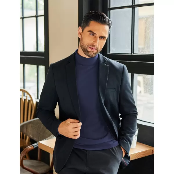 COOFANDY Mens Mock Neck Shirts Fleece Long Sleeve Tops Basic Pullover T-Shirts